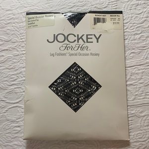 VINTAGE JOCKEY @HER LEG FASHION (TIGHTS-PANTYHOSE) SZ MED/TALL NAVY (NEW IN PKG)
